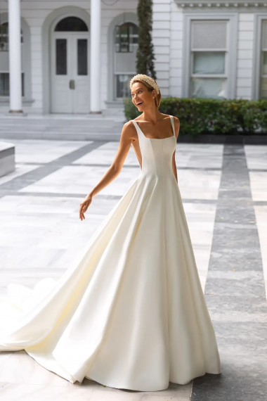 Vestido de noiva estilo minimalista