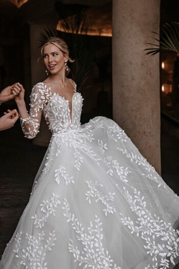 grace frente - vestido de noiva evasê - atelier white dress