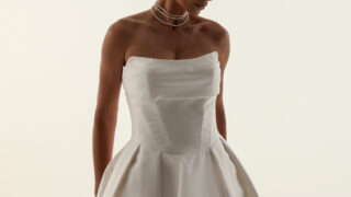 Vestido de noiva minimalista em cetim mikado - Atelier White Dress