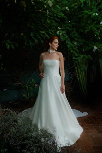 Ivy frente - vestido de noiva evasê - atelier white dress
