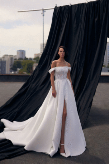 sol frente - vestido de noiva evasê - atelier white dress