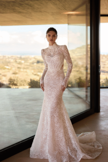 isis frente - vestido de noiva semi sereia - atelier white dress