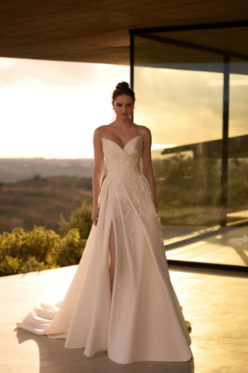 stella frente - vestido de noiva evasê - atelier white dress