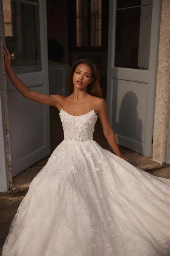 vestido de noiva tomara que caia em renda - atelier white dress