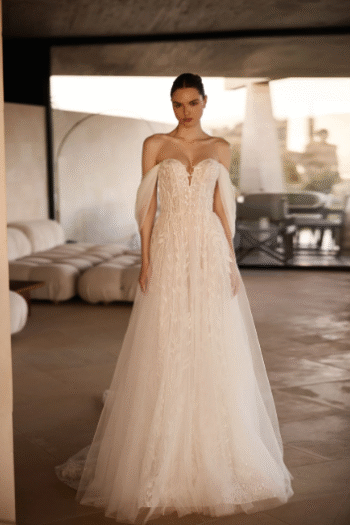 fawn frente - vestido de noiva evasê - atelier white dress