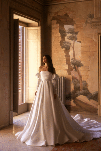 janett frente - vestido de noiva evasê - atelier white dress