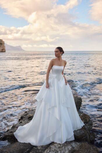 vestido de noiva princesa em cetim - awd