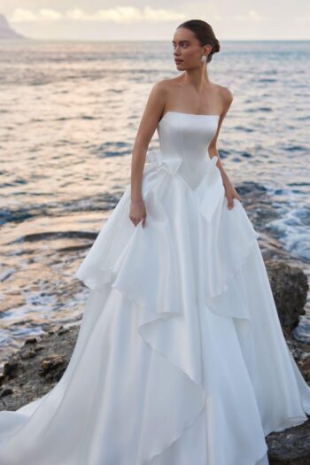 vestido de noiva princesa em cetim - awd