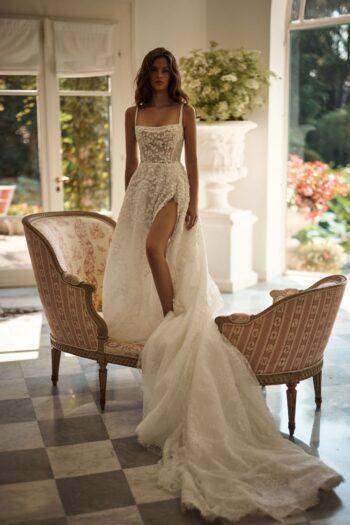 vestido de renda evasê - atelier white dress