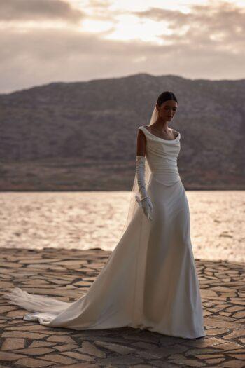 vestido de noiva minimalista em cetim - atelier white dress